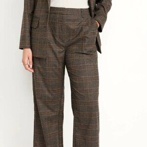 Extra High-Waisted Taylor Wide-Leg Trouser Pants - Brown